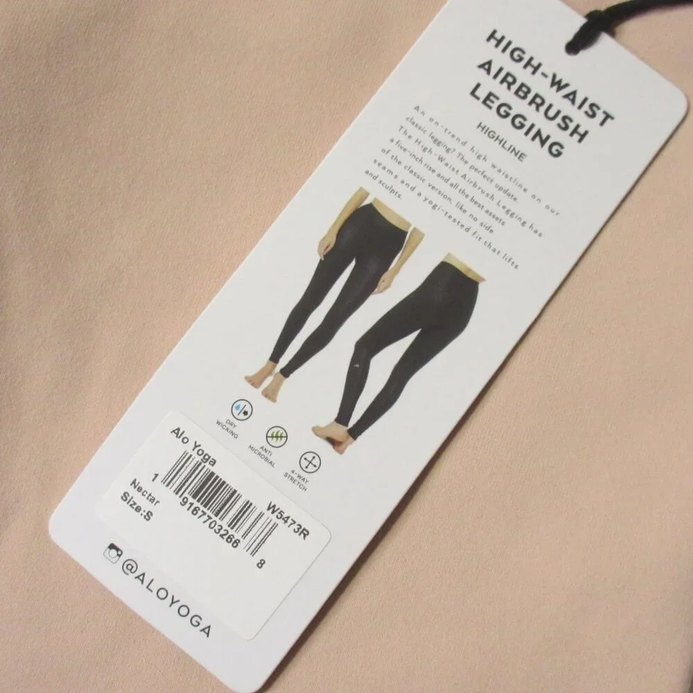NWT Alo Yoga High-Waist Airbrush Legging in Nectar Stretch Workout S